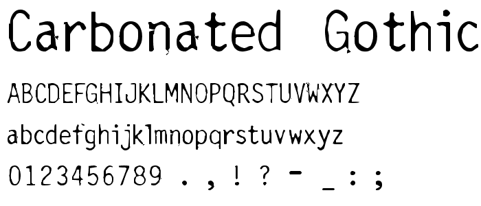 Carbonated Gothic font